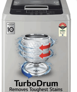 LG 7.5 kg Fully Automatic Top Load Washing Machine Silver  (T75SKSF1Z)